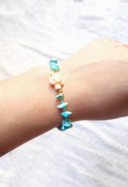 Pulsera piedras turquesas