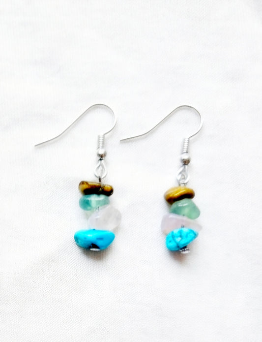 Pendientes Piedras Naturales